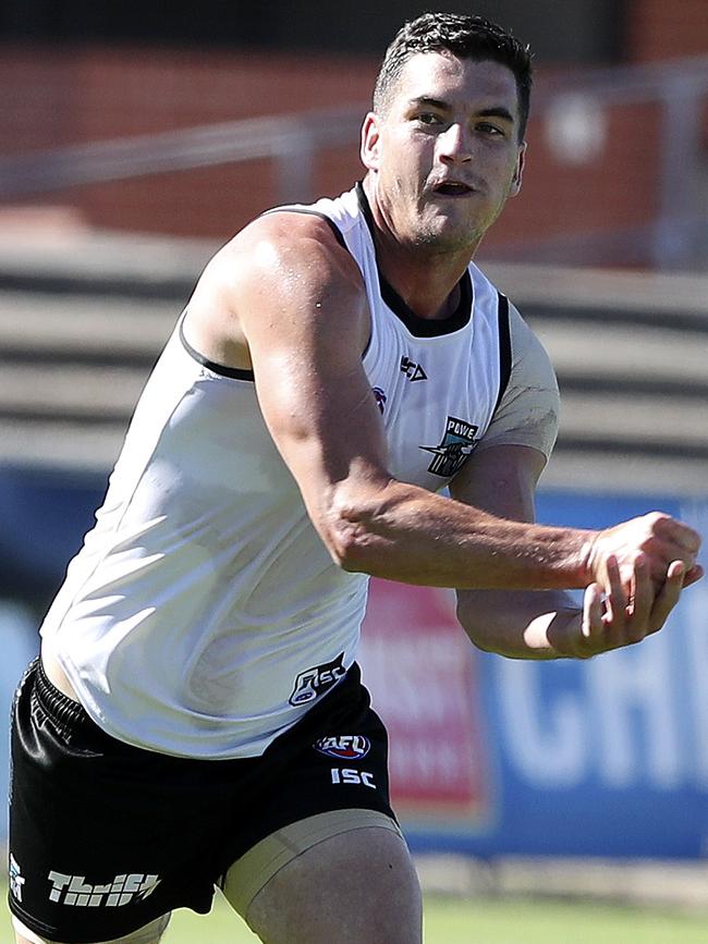 Tom Rockliff looked back to his best against Melbourne. Picture: Sarah Reed