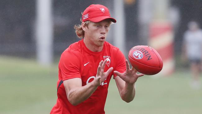 Callum Mills was Sydney’s best midfielder against the Lions in Round 1. Picture: Richard Dobson