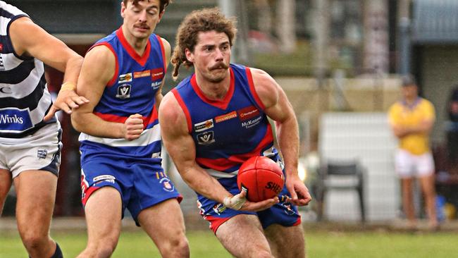 Nick Doolan in action for Gisborne against Strathfieldsaye. Picture: Aaron Cook