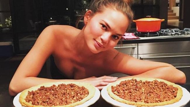 @chrissyteigen (taken from Instagram) showing off her cooking.