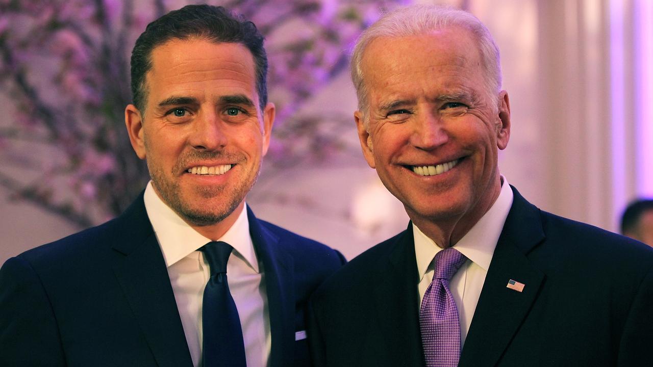 Joe Biden, the likely Democratic presidential candidate in 2020, with son Hunter. Picture: Getty Images