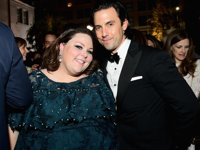 ‘This is Us’ actors Chrissy Metz and Milo Ventimiglia attend FOX Broadcasting Company, Twentieth Century Fox Television, FX And National Geographic 69th Primetime Emmy Awards After Party. Picture: Emma McIntyre/Getty Images