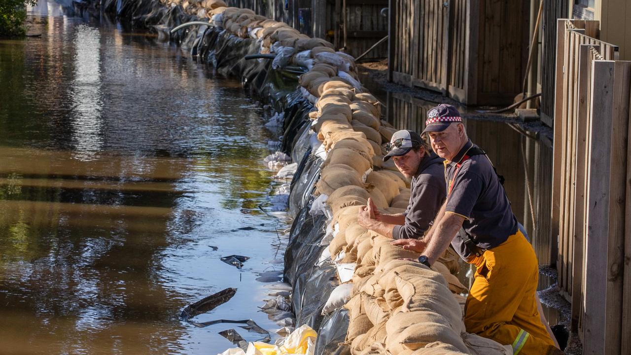 Echuca’s levee. Picture: Jason Edwards