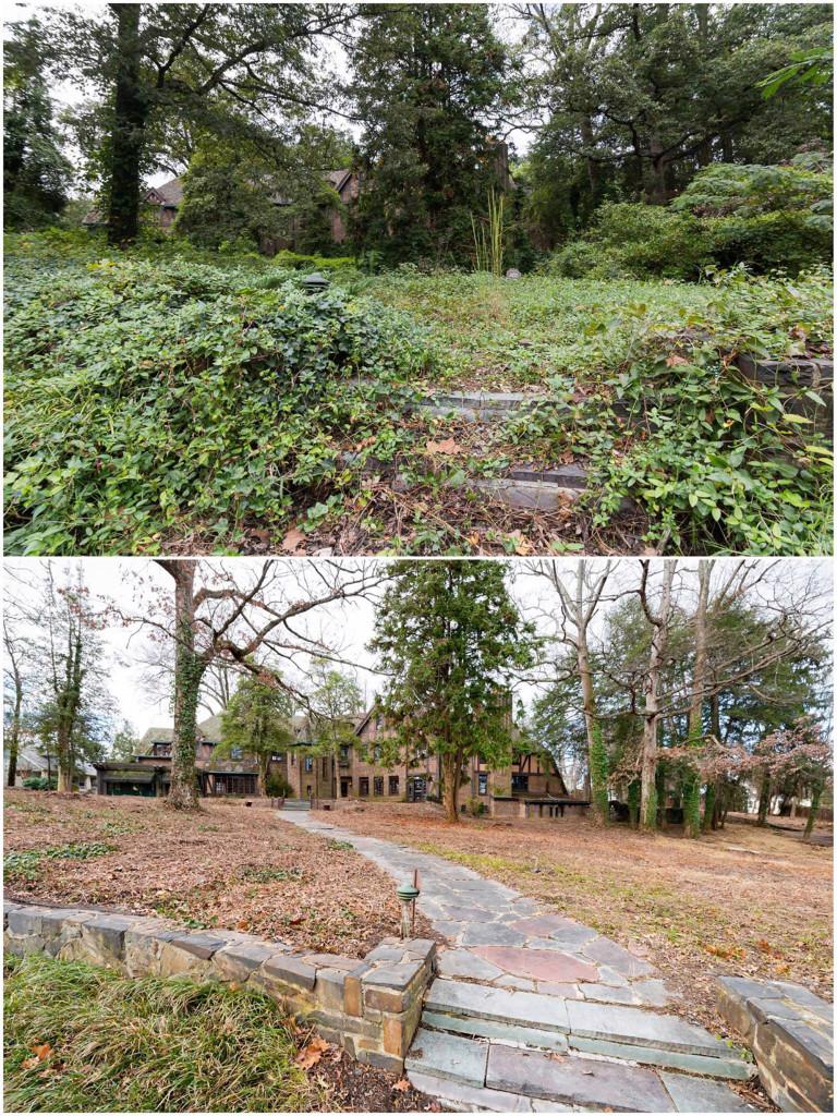 The Fuko-Rizzos worked with landscape architect Chip Callaway to remove invasive plants and sculpt the 1.6-acre grounds. Picture: Realtor / JulianPriceHouse Facebook