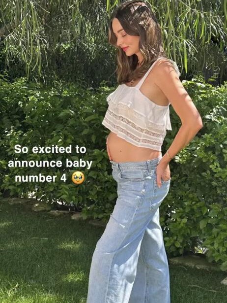 Kerr previously announced she was welcoming her fourth child.