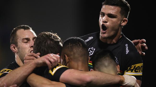 Penrith Panthers players have laughed off Will Chambers’ premiership ring sledge as they vowed to continue their confident on-field gamesmanship, saying: “Not everyone is going to like us for what we do”. Photo: Matt King/Getty Images.
