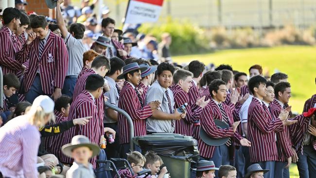 A large home crowd turned out to support the First XV against Nudgee College.