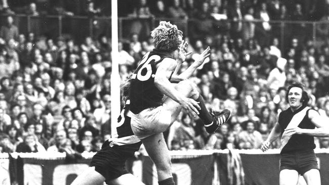 Greg Parke snaps for goal in 1972.