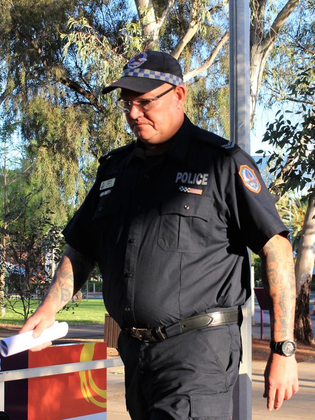 Senior Constable Brad Wallace says addressing racism is ‘a conversation that has to happen’ with new recruits. Picture: Jason Walls