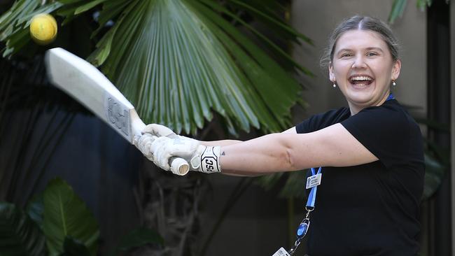 Townsville University Hospital all-rounder Katrina Dixon has been selected to play for Australia as part of the national women’s indoor cricket team. Picture: Supplied