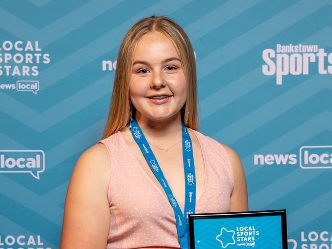 AAP.LOCAL SPORTS STAR AWARDSCharlotte Callinan, Equestrian - 2019 Junior Sports Star Winner for Penrith Press poses for a photo at Bankstown Sports Club Grand Ballroom on Wednesday, 23 October 2019.  (AAP IMAGE / MONIQUE HARMER)