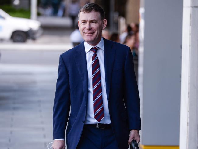 ADELAIDE, AUSTRALIA - NewsWire Photos MARCH 28, 2022: Minister Nick Champion arrives for the first cabinet meeting of the new Labor Government. Picture: NCA NewsWire / Brenton Edwards