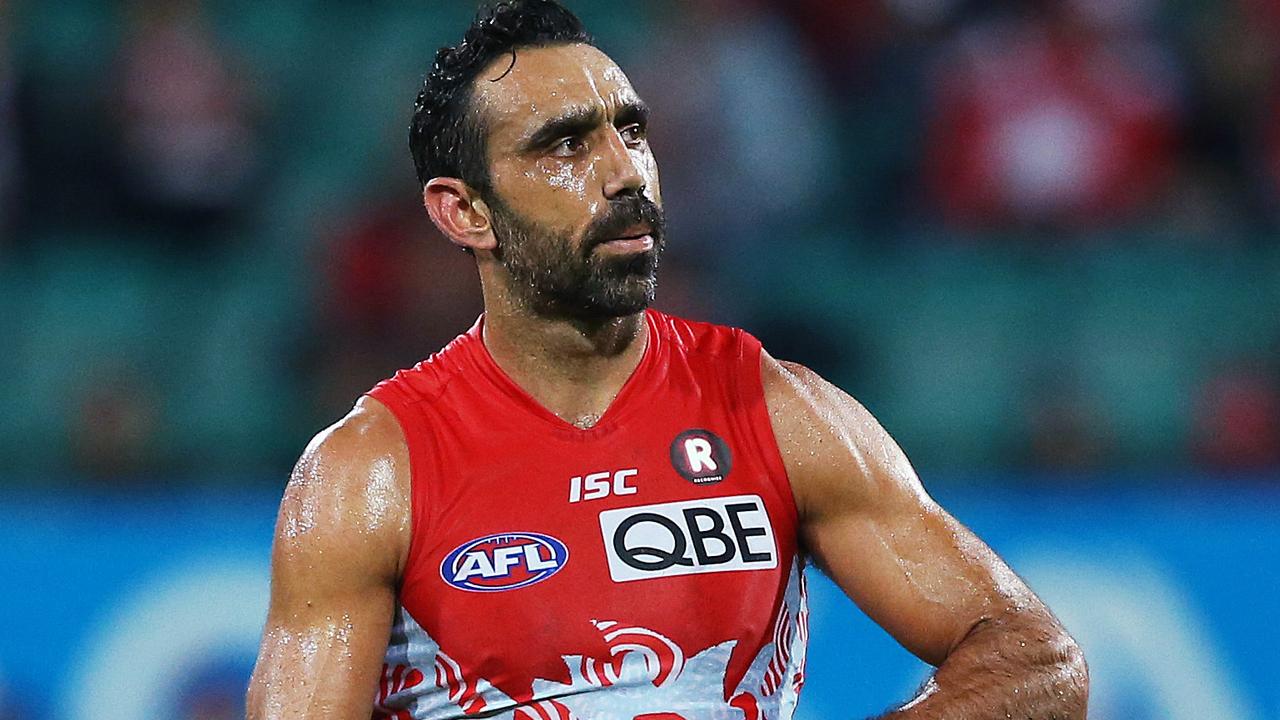 Sydney Swans' Adam Goodes during AFL Indigenous Round match v Carlton at the SCG - The same game he did his war dance goal celebration. Picture. Phil HillyardThe Final Quarter - The documentary on the final 3 years of the career of Adam Goodes of the Sydney Swans. Picture. Phil Hillyard