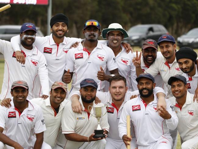 Springvale CC's 2017-18 premiership team. Picture: Supplied