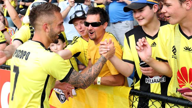 Reno Piscopo has made nine appearances for Wellington Phoenix this season and is currently driving the Olyroos’ bid to earn Olympic qualification. Picture: Getty Images