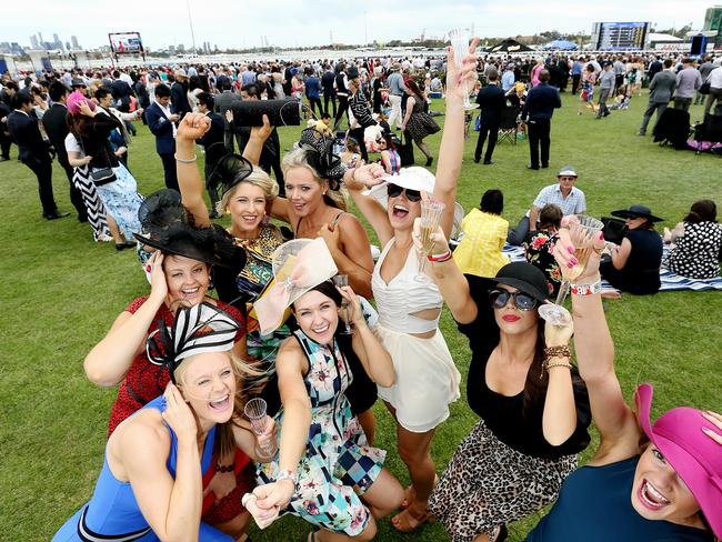 Colour – Melbourne Cup Day at Flemington Racecourse, Melbourne. Picture: Tim Carrafa