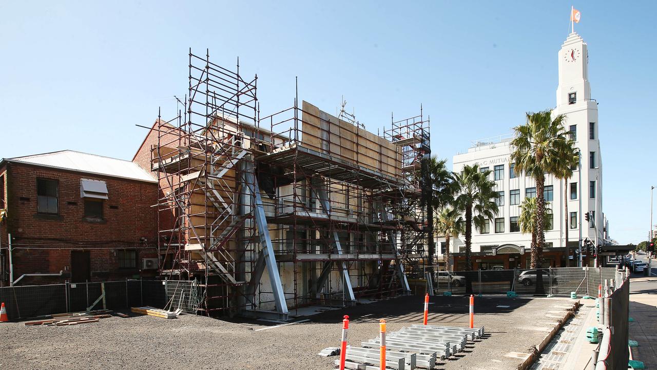 Belchers Corner during its demolition phase in September. Picture: Alan Barber