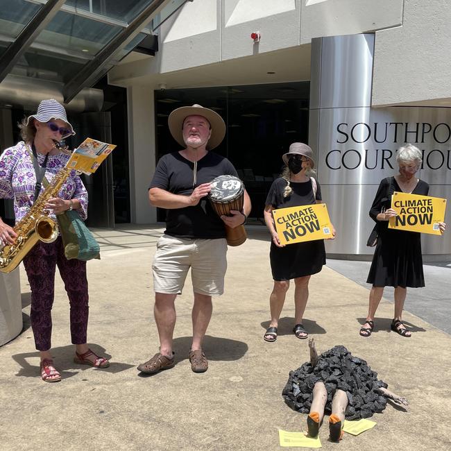 The supporters out the front of Southport Courthouse. Picture: Lea Emery