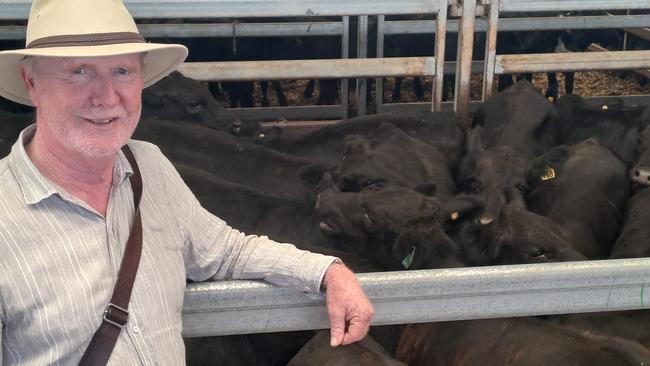 Mike Gadd, The Glen Pastoral at Walwa, solda pen of 29 steers, 10-11-months and weighing 390kg, for $1600 or 410c/kg at the Wodonga store cattle sale, due to the tight season.