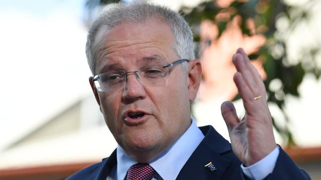 Prime Minister Scott Morrison swatted down talk of a coal-fired power station for north Queensland. Picture: AAP Image/Dean Lewins