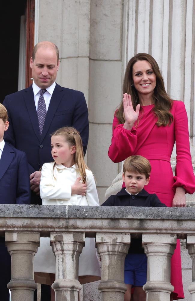 She’s red-y! Kate Middleton, far right, has been stepping out in red tones a lot lately. Picture: WPA Pool/Getty Images