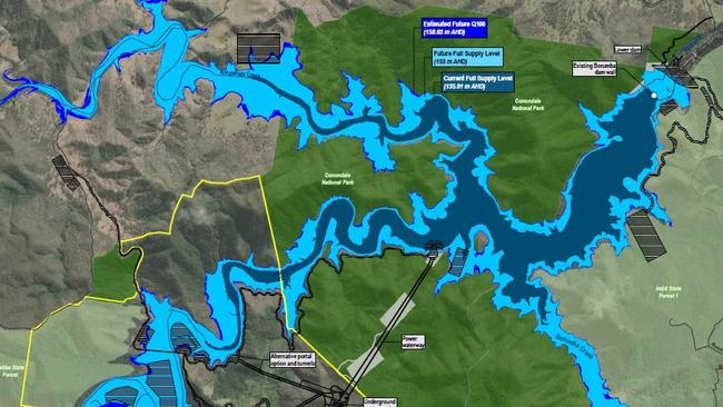 Images from the Initial Statement Advice report into the proposed Borumba Dam pumped hydro plant.