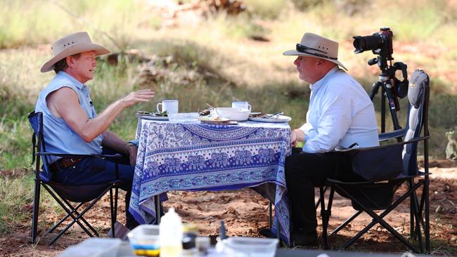 Dr Forrest sits down for a High Steaks lunch with journalist Matthew Benns. Picture: Rohan Kelly