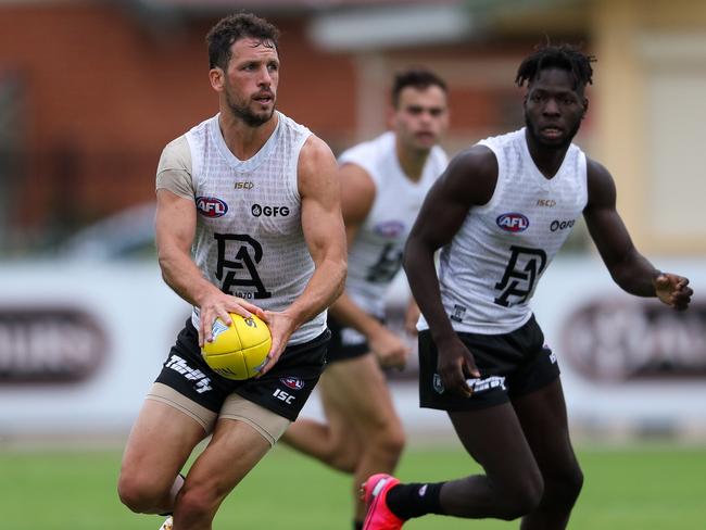 Travis Boak in action during the Port Adelaide Power Intra-Club match at Alberton Oval on February 14, 2020. (Photo by Matt Turner/AFL Photos via Getty Images)