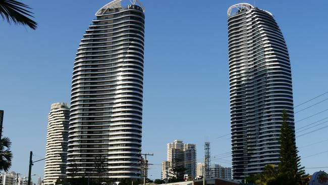 The Oracle Towers at Broadbeach. Picture: Tony Nash