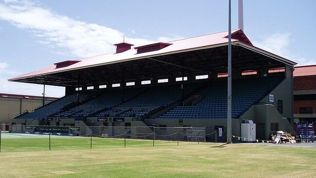 The main court at Memorial Drive, showing the northern grandstand.