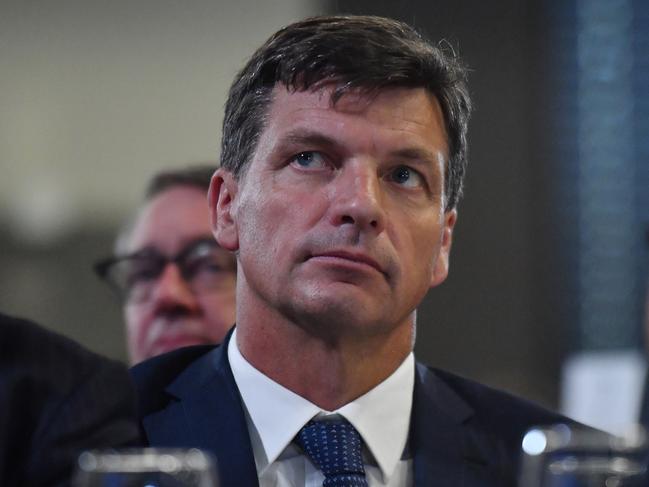 Energy Minister Angus Taylor at the National Press Club on Wednesday. Picture: AAP’s Mick Tsikas