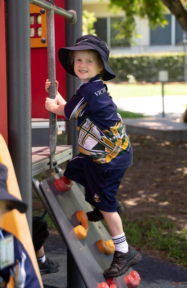 Layla Leddy at Victory College's first day of class. January 22,2024. Picture: Christine Schindler