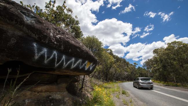 The eastern edge of the “Lizard Rock” site, along Morgan Rd, which the Metropolitan Local Aboriginal Land Council wants to redevelop into a 450-home subdivision. Picture: AAP Image/Julian Andrews