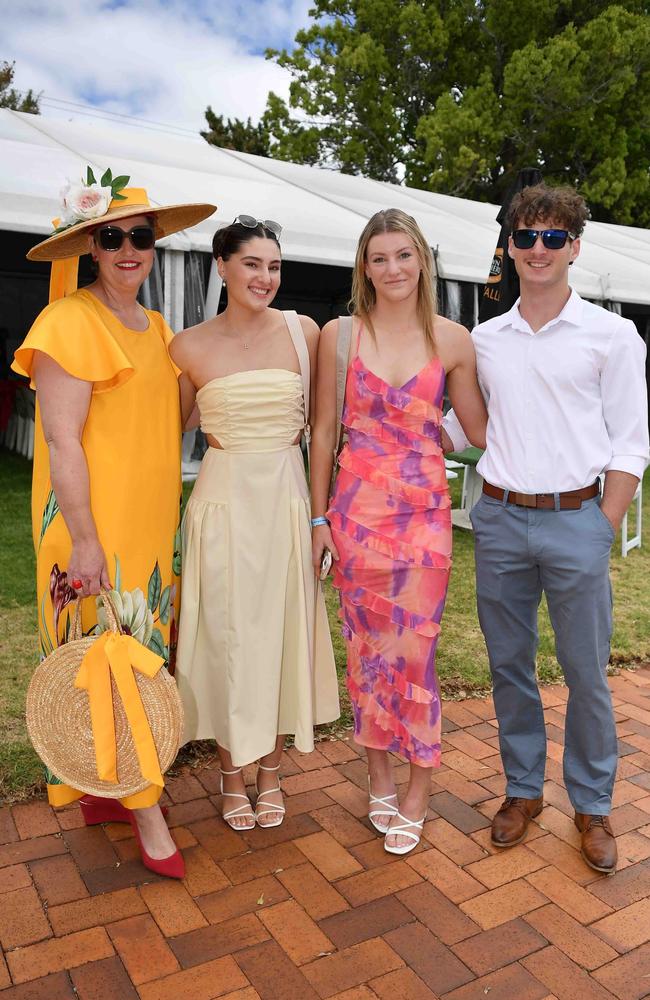 Ella and Michelle Nixon with Anthony Head and Rebecca Scott at Weetwood race day, Clifford Park. Picture: Patrick Woods.