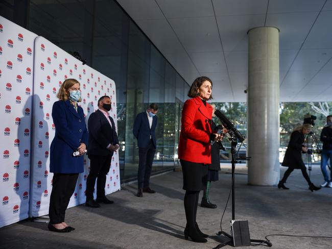 NSW Premier Gladys Berejiklian speaks to the media during a press conference on July 18. Picture: NCA NewsWire / Flavio Brancaleone