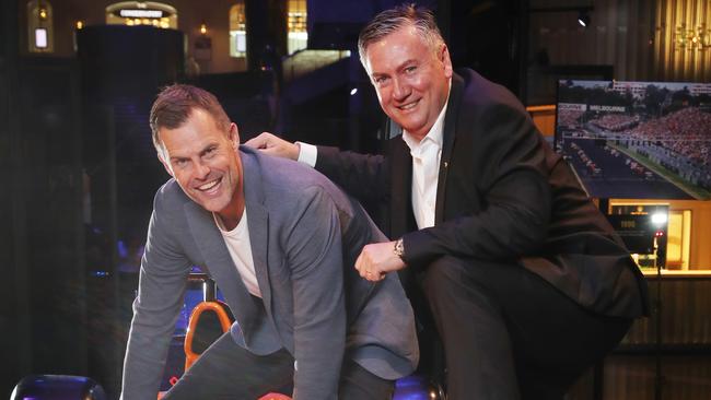 Eddie McGuire and Luke Darcy worked together for more than 10 years. Picture: David Crosling