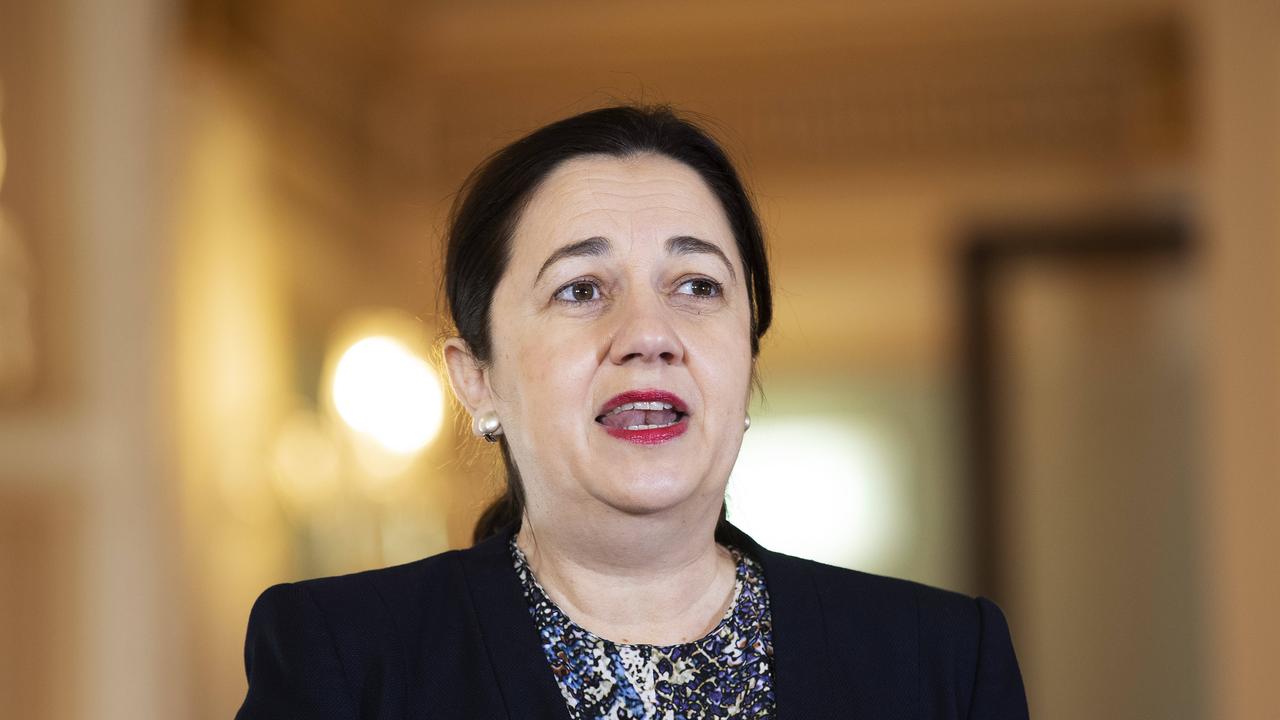 Queensland Premier Annastacia Palaszczuk said the state’s hospitals were ‘for our people only’. Picture: NCA NewsWire / Attila Csaszar