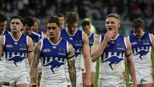 Jack Ziebell’s Kangaroos recorded their lowest-ever score. Pic: AAP