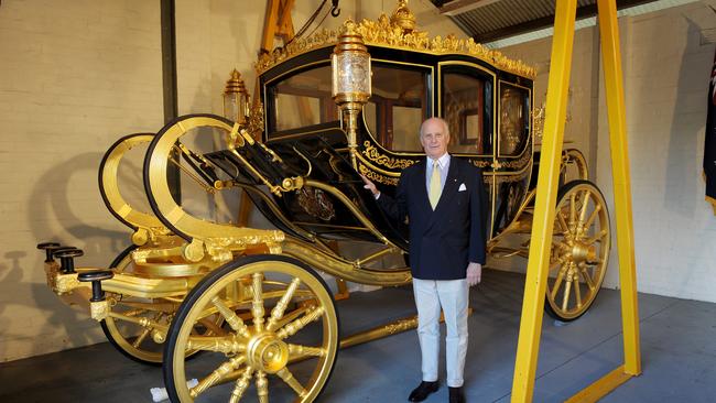 Jim Frecklington and his Royal Coach before it went to London ro be used in 2014.