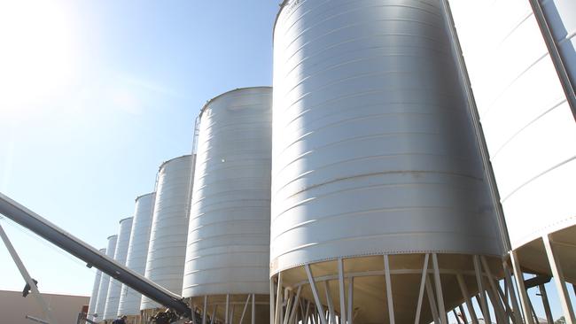 Grain silos similar to those at Semaphore Containers.