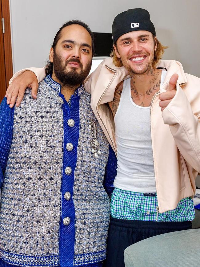 Bieber poses with the groom. Picture: justinbieber/Instagram