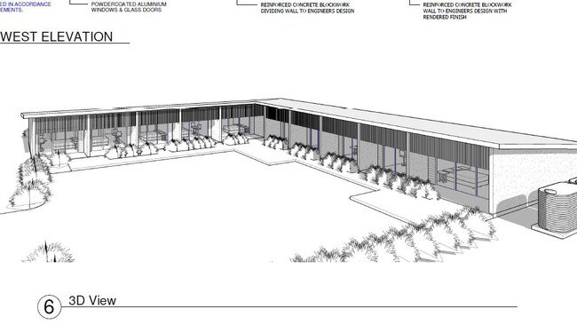 Architectural plans for DA2021/0613 proposed ancillary motel at 75-79 Spencer Street, Iluka.