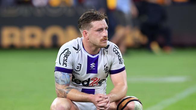 Cameron Munster’s groin injury could be worse than initially feared, after a stunning hot mic admission from Cameron Smith. Picture: Adam Head