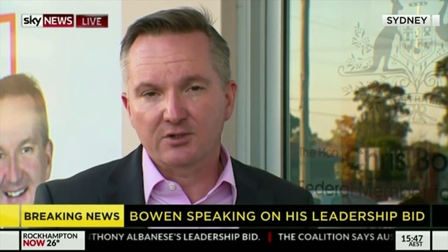 Chris Bowen has confirmed he out of the contest for the party’s leadership