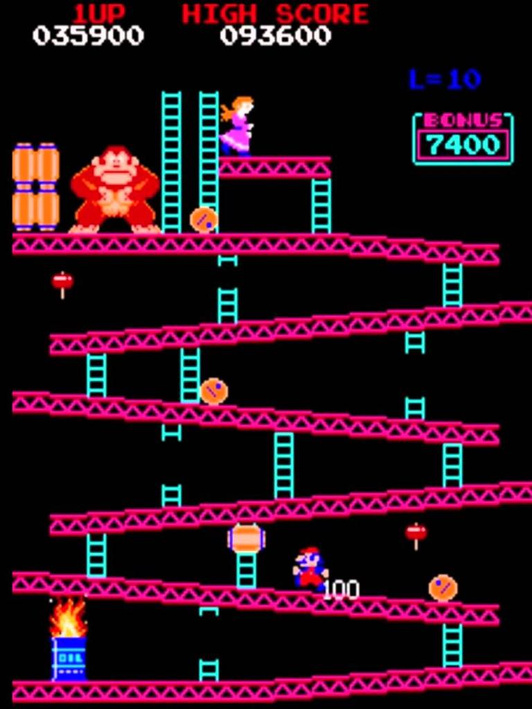 Mr Mitchell is a former world record holder for the highest score in the classic arcade game Donkey Kong (pictured). Picture: Supplied / Nintendo