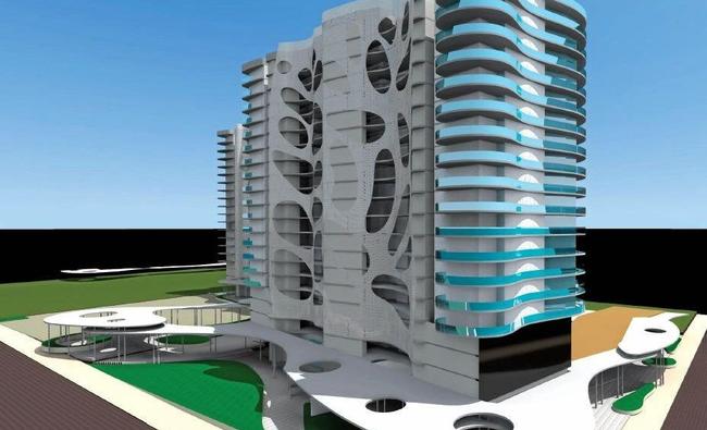 SKYSCRAPER PLANS: Details of the proposed skyscraper development in Urangan. Picture: Contributed