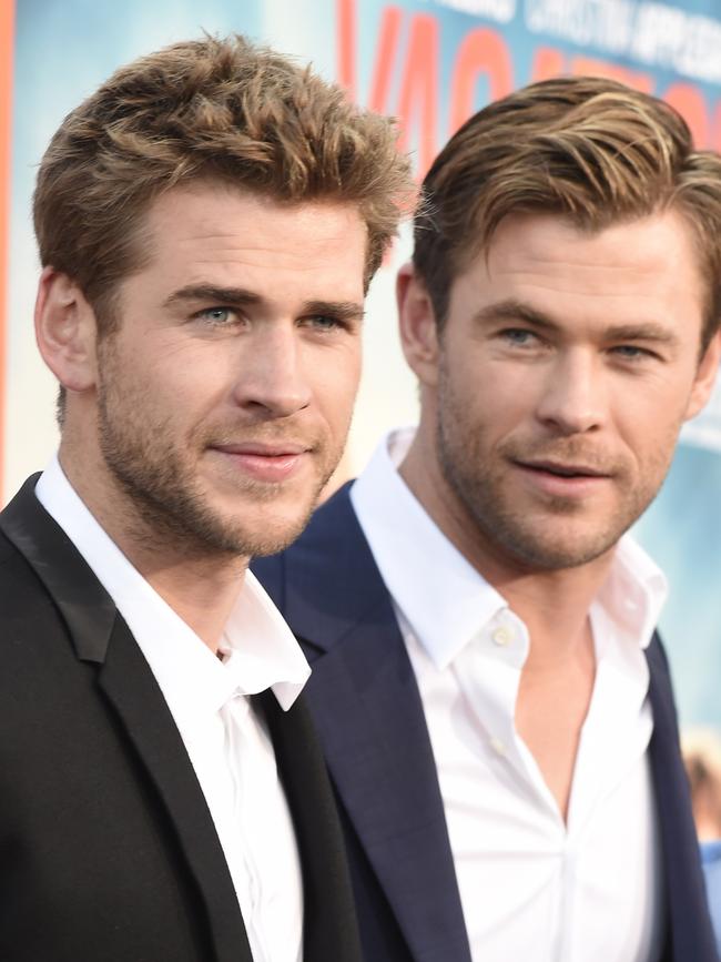 Actors Liam Hemsworth (left), who is vegan, and Chris Hemsworth. AFP PHOTO/ROBYN BECK / AFP PHOTO / ROBYN BECK