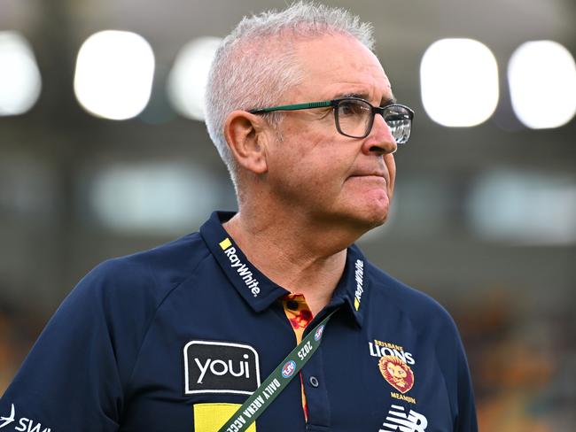 Chris Fagan will reach 200 games as an AFL coach on Saturday. Picture: Albert Perez/AFL Photos via Getty Images