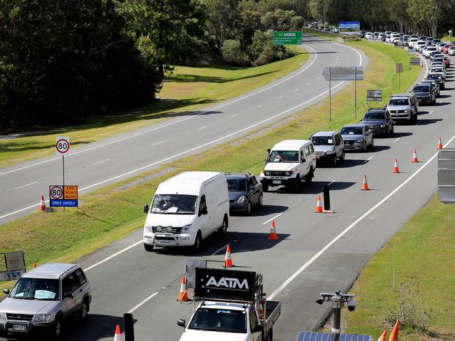 12th November 2020, Queensland Border Crossing on the Gold Coast Highway at Coolangatta outside the Gold Coast AirportPhoto: Scott Powick Newscorp