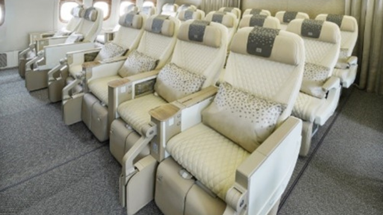 Emirates’ third daily flight from Melbourne to Dubai will be on the retrofitted Boeing 777 with the popular premium economy cabin. Picture: Supplied